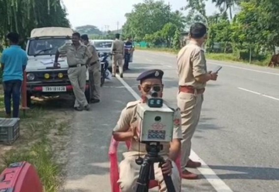 Fines Imposed on high speed vehicles by Bishalgarh Traffic Police 